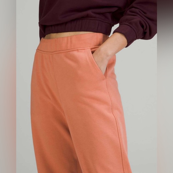 Lululemon Relaxed High Rise Cotton Joggers Pink Savannah Size 4 - Picture 4 of 14